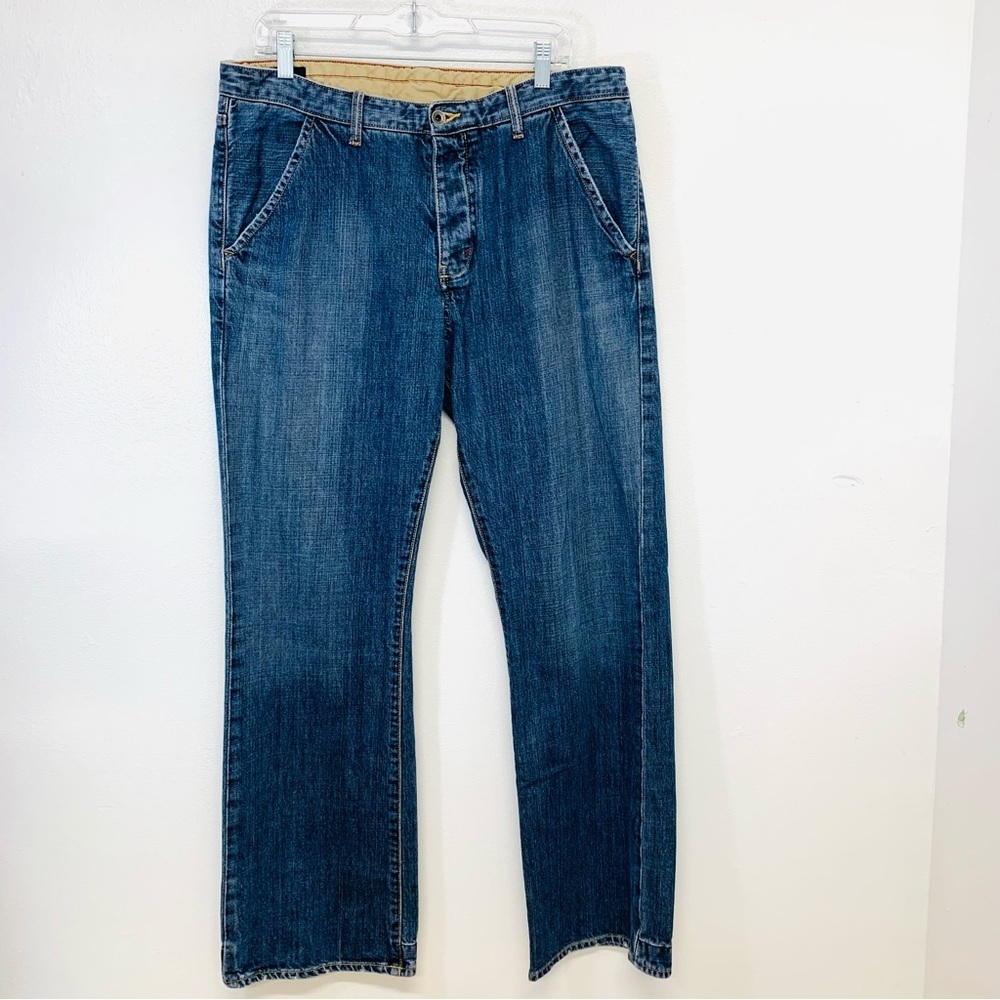 Banana Republic Utility Jean Men 35 Blue Straight All Cotton Casual Workwear 32"